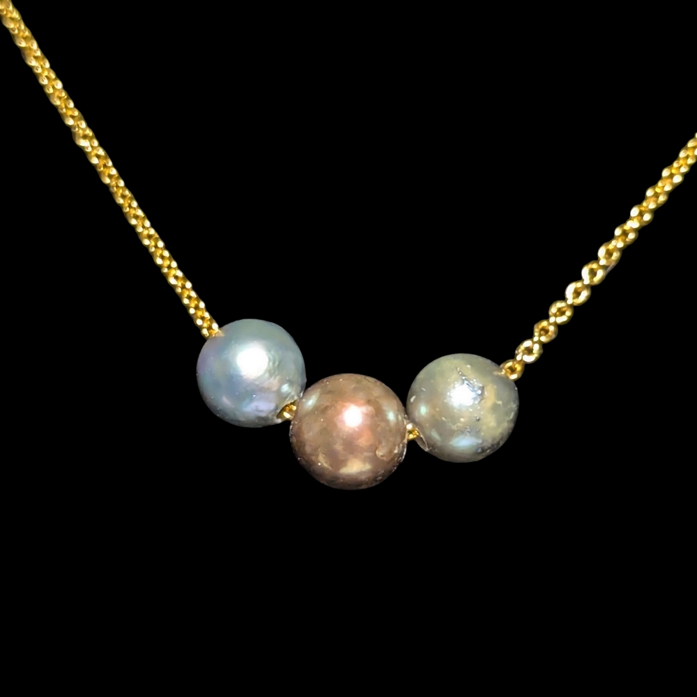 3 Floating South Sea Pearl Necklace